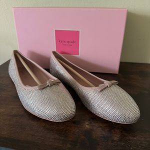 COPY - Kate Spade - Clover Pave Flats (10.5, Hay) w/ original box and dust bag